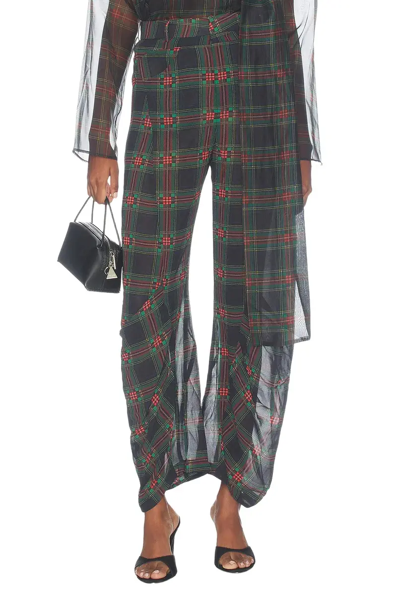 Bronx and Banco Plaid Organza Pant
