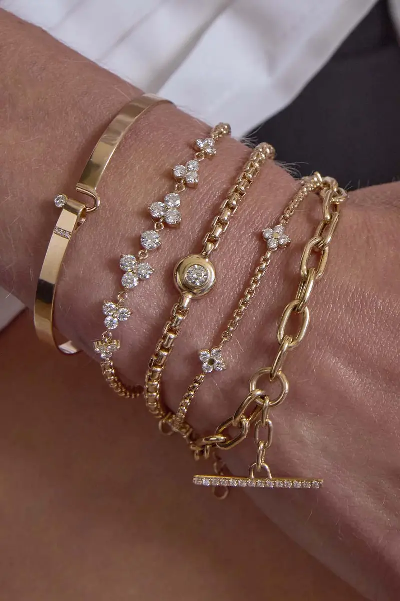 Zoë Chicco Diamond Box Chain Bracelet | Thumbnail 2