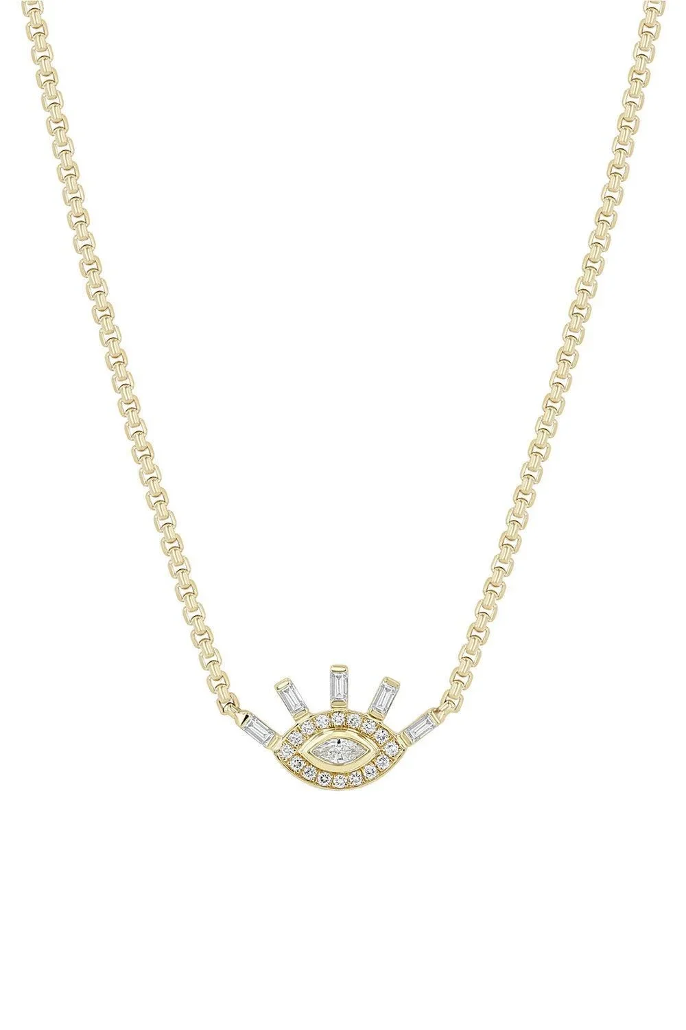 Zoë Chicco Diamond Eye Halo Necklace