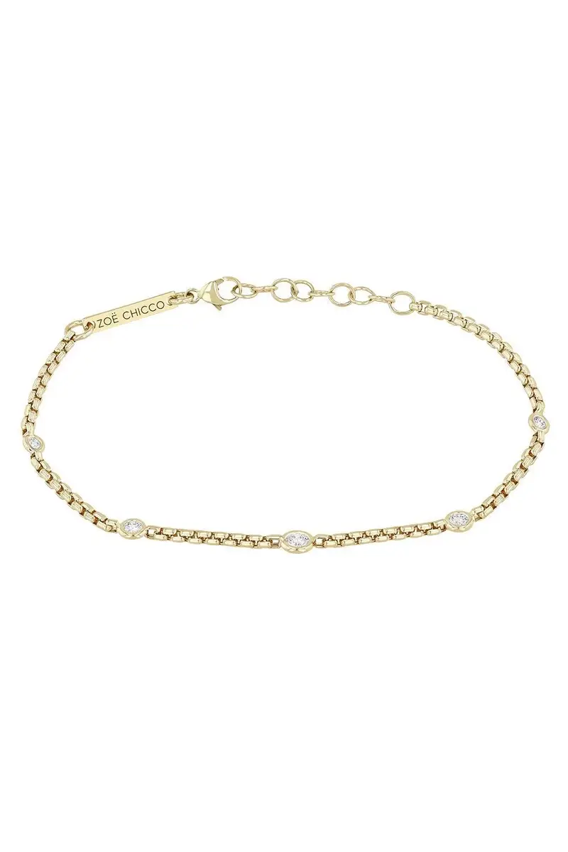 Zoë Chicco Diamond Graduating Floating Station Bracelet
