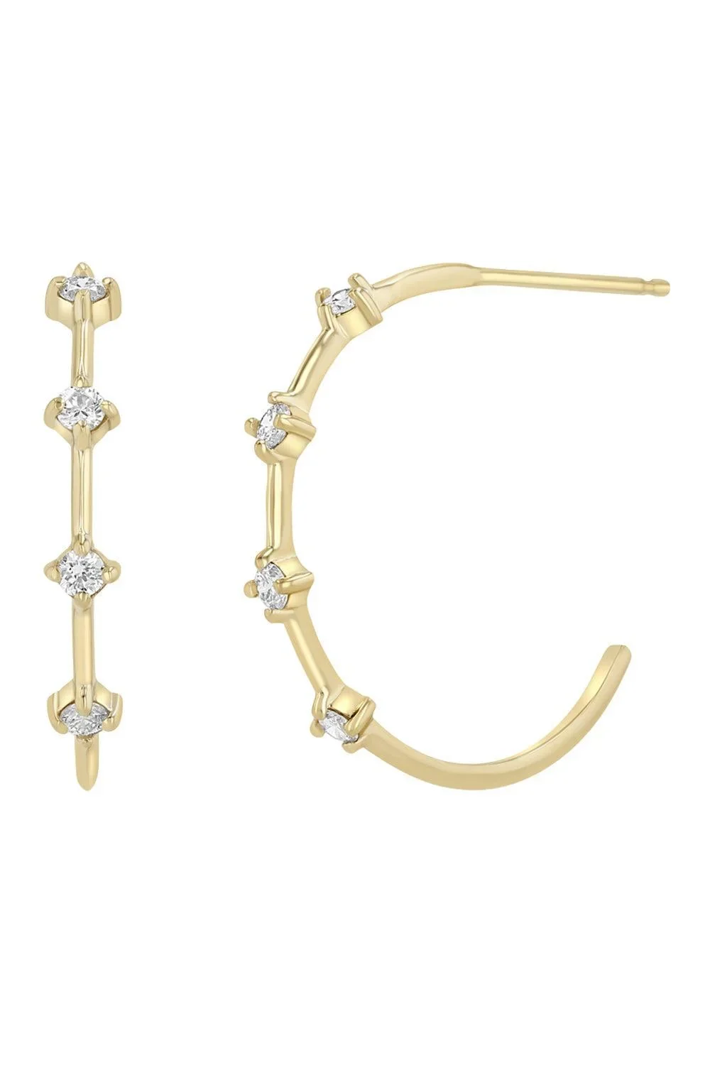 Diamond Hoop Earrings Diamond Hoop Earrings