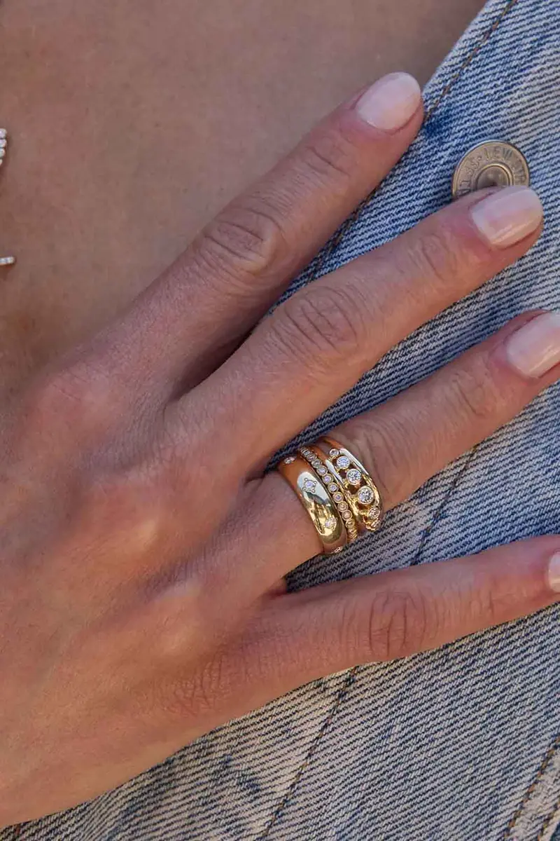 Zoë Chicco Diamond Open Bar Ring | Thumbnail 2 Zoë Chicco Diamond Open Bar Ring | Thumbnail 2