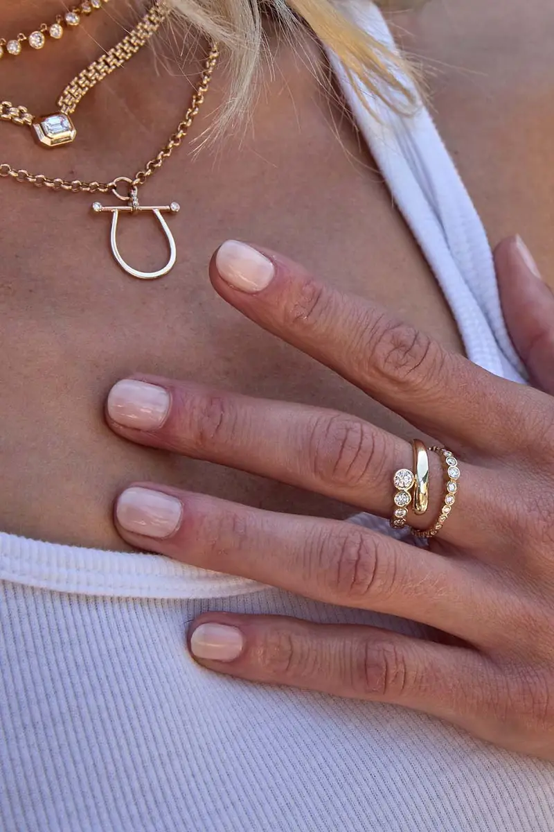 Zoë Chicco Diamond Overlap Bypass Ring | Thumbnail 2 Zoë Chicco Diamond Overlap Bypass Ring | Thumbnail 2