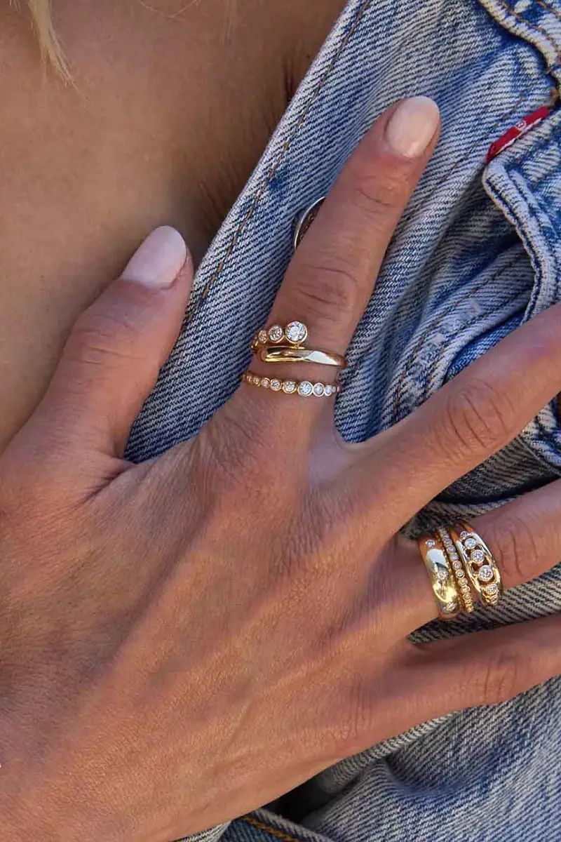 Zoë Chicco Diamond Overlap Bypass Ring | Thumbnail 3 Zoë Chicco Diamond Overlap Bypass Ring | Thumbnail 3