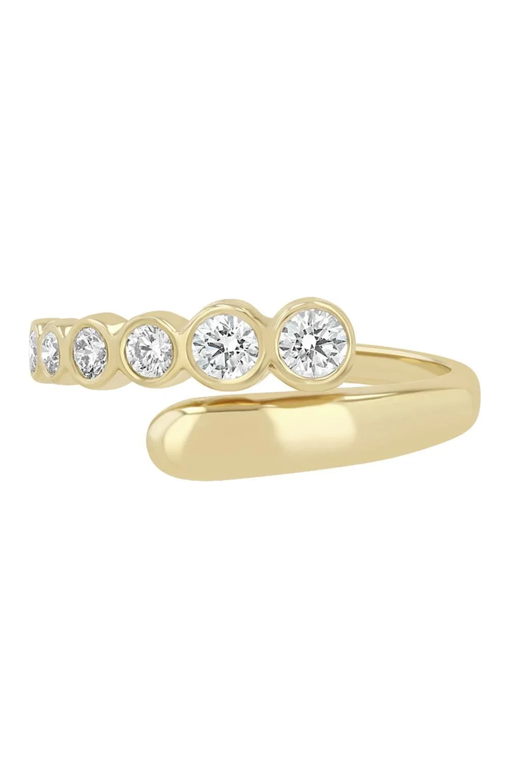 Diamond Overlap Bypass Ring Diamond Overlap Bypass Ring