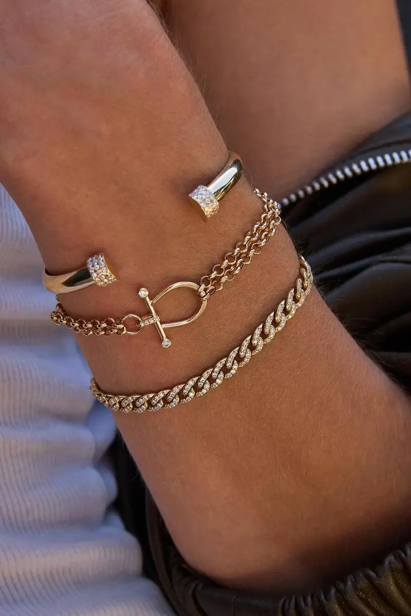 Zoë Chicco Diamond Rolo Chain Link Bracelet | Thumbnail 2 Zoë Chicco Diamond Rolo Chain Link Bracelet | Thumbnail 2