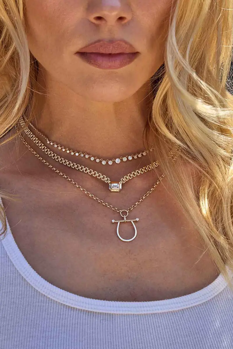 Zoë Chicco Diamond Rolo Chain Link Necklace | Thumbnail 2 Zoë Chicco Diamond Rolo Chain Link Necklace | Thumbnail 2