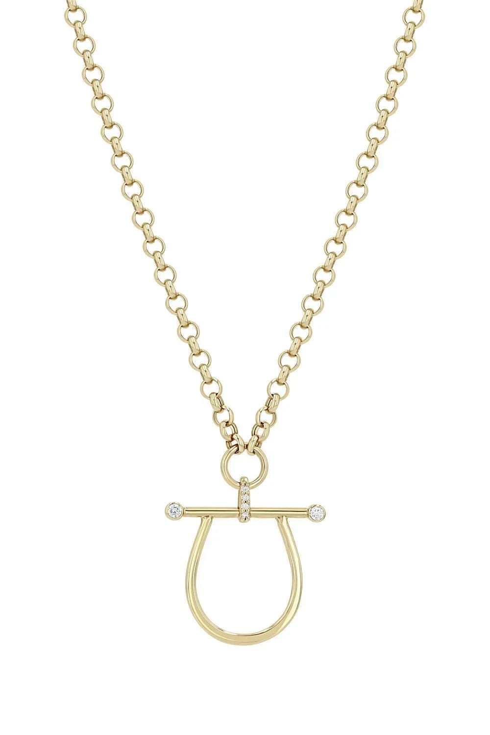 Diamond Rolo Chain Link Necklace Diamond Rolo Chain Link Necklace