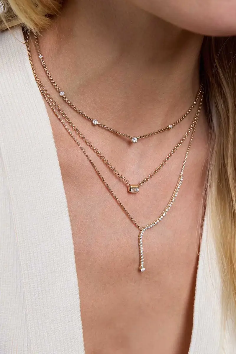 Zoë Chicco Diamond Tennis Lariat Necklace | Thumbnail 2 Zoë Chicco Diamond Tennis Lariat Necklace | Thumbnail 2