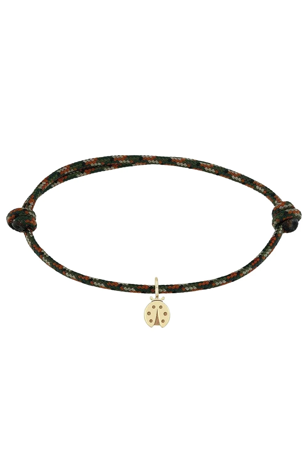 Zoë Chicco Ladybug Camo Cord Charm Bracelet
