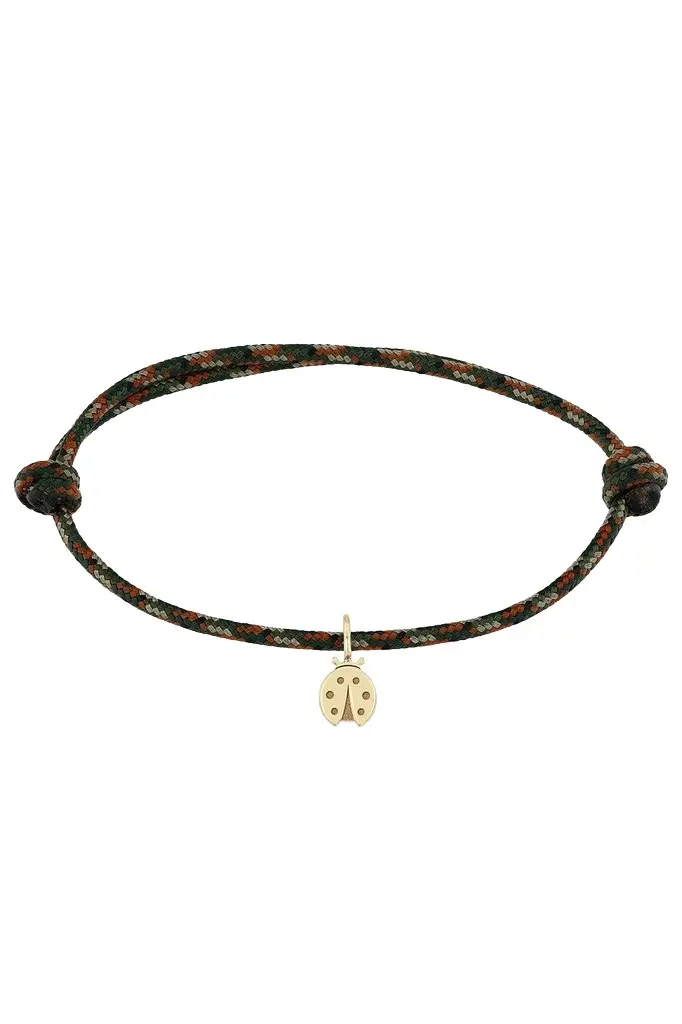 Ladybug Camo Cord Charm Bracelet Ladybug Camo Cord Charm Bracelet