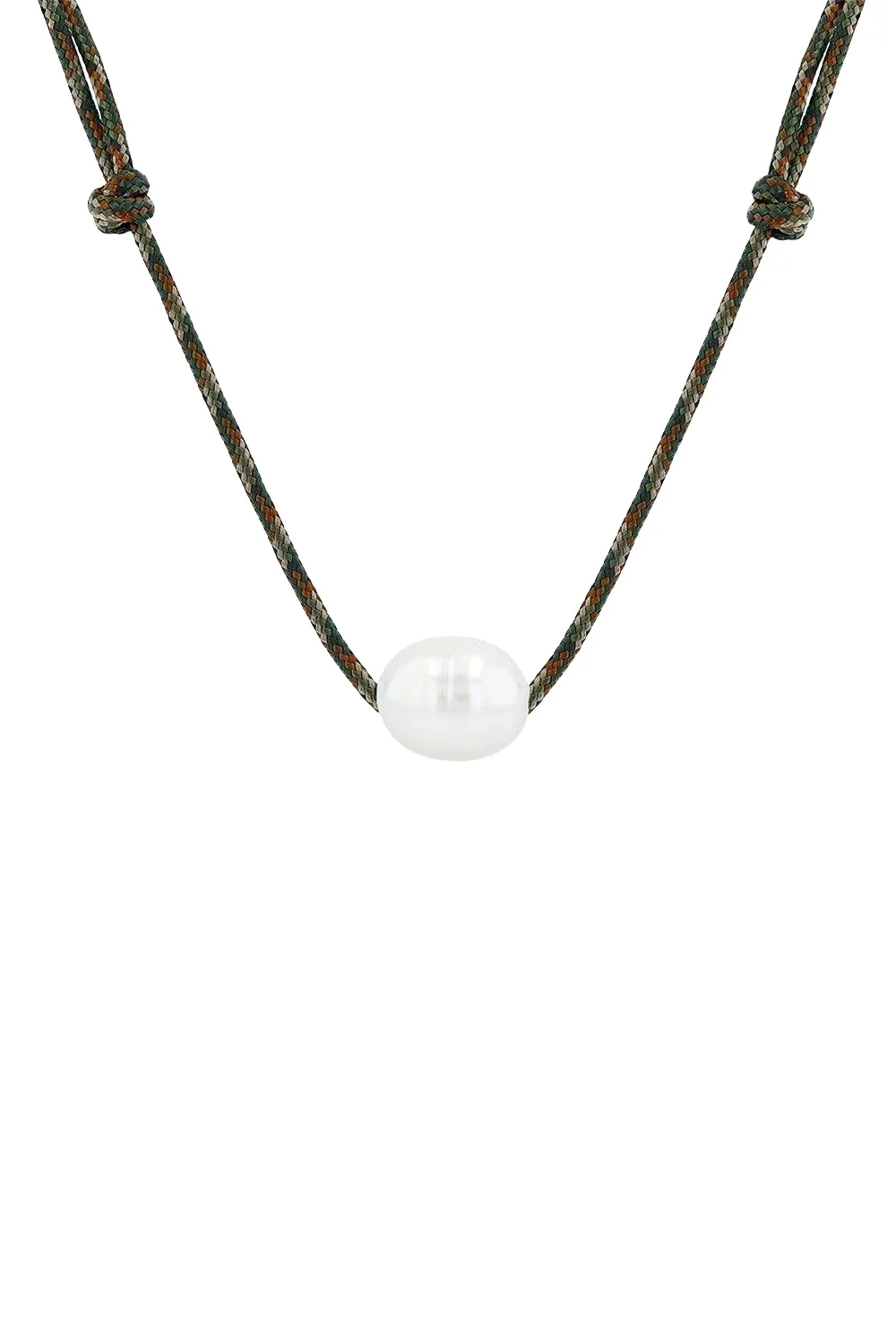 Zoë Chicco Pearl Camo Cord Necklace