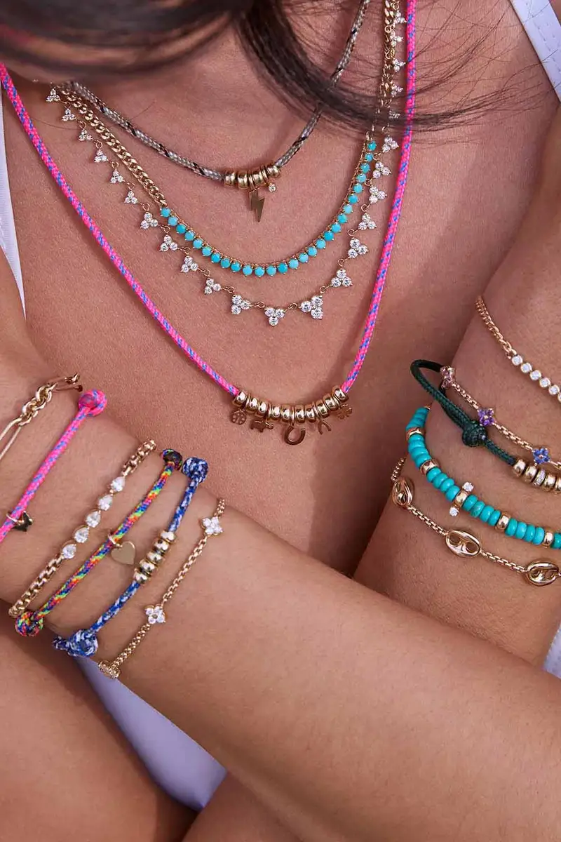 Zoë Chicco Turquoise Diamond Beaded Bracelet | Thumbnail 2 Zoë Chicco Turquoise Diamond Beaded Bracelet | Thumbnail 2