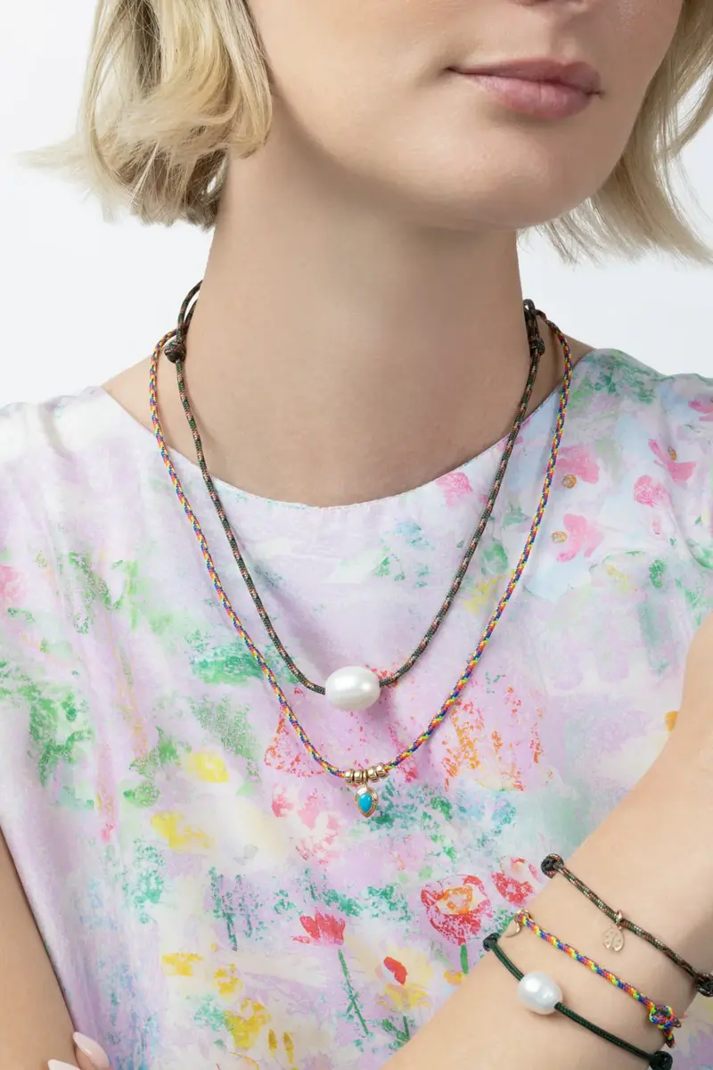 Zoë Chicco Turquoise Rainbow Crod Necklace | Thumbnail 2 Zoë Chicco Turquoise Rainbow Crod Necklace | Thumbnail 2