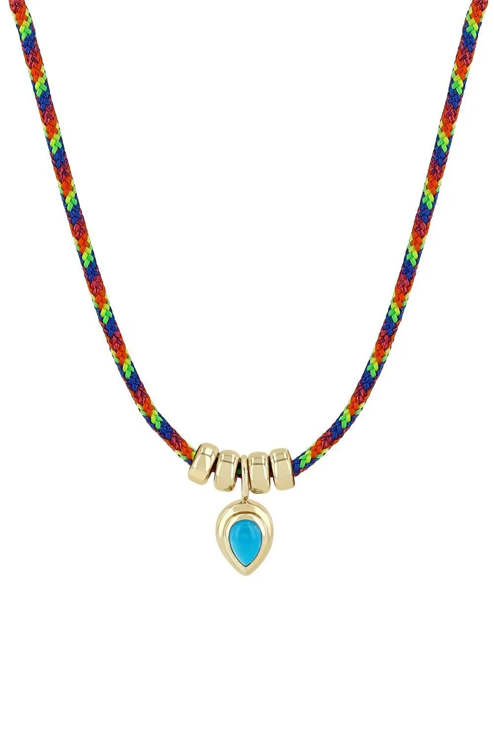 Zoë Chicco Turquoise Rainbow Crod Necklace
