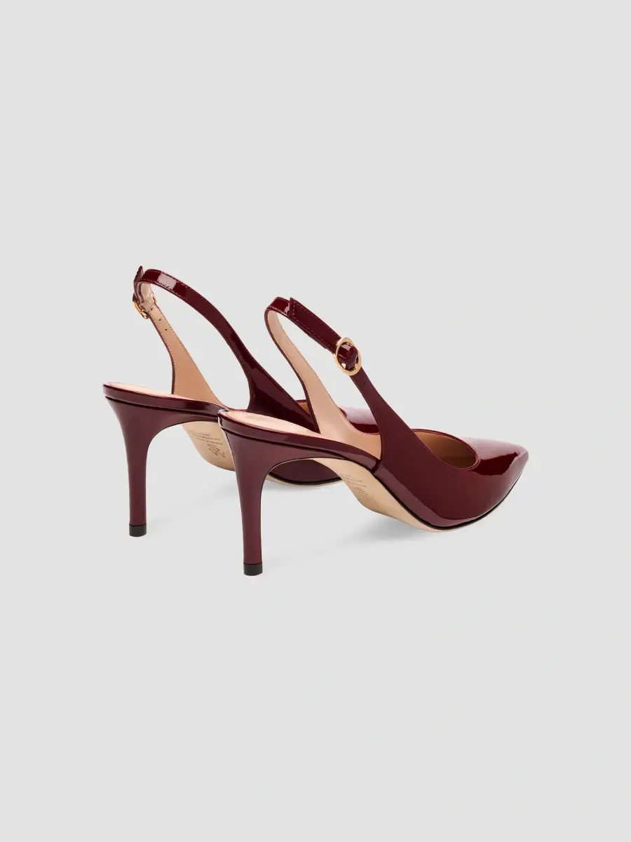 Stuart Weitzman Women's Power 75MM Patent Leather Slingback Pumps | Thumbnail 3