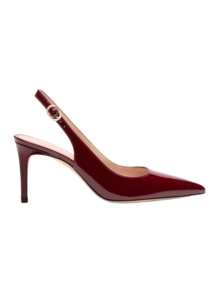 Women's Power 75MM Patent Leather Slingback Pumps Women's Power 75MM Patent Leather Slingback Pumps