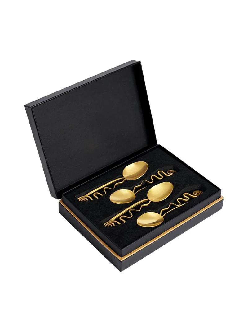 L'Objet Spirale 4-Piece 24K-Gold-Plated Cocktail Spoon Set