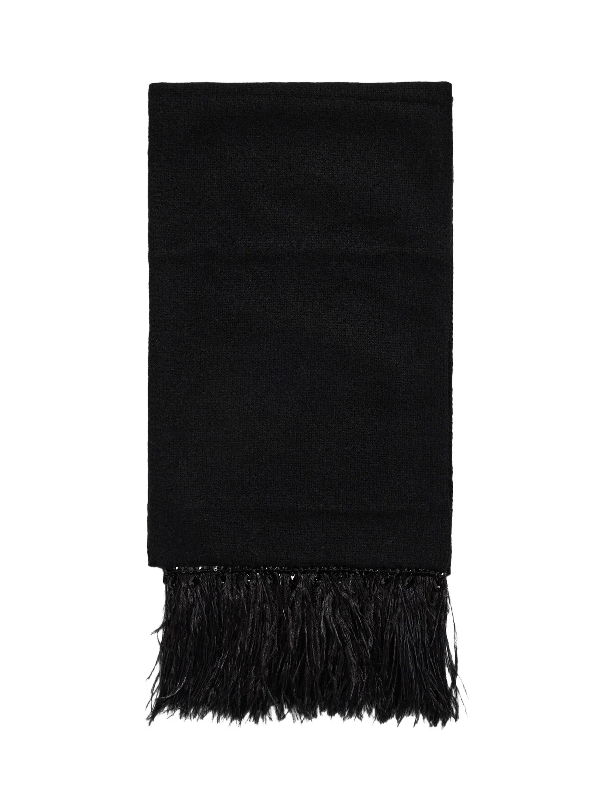 Women's Feather-Trim Cashmere Scarf