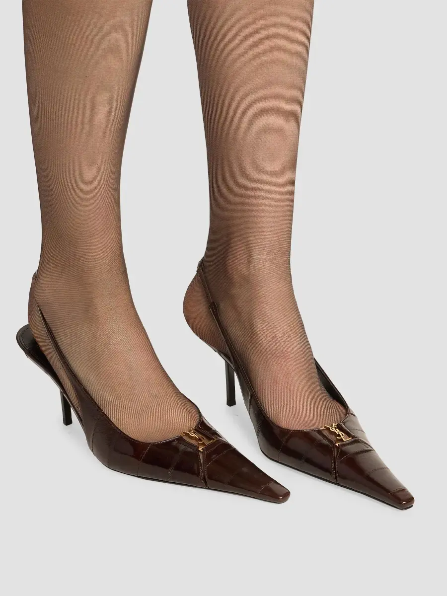 Saint Laurent Women's Babylone Breteuil Slingback Pumps | Thumbnail 6