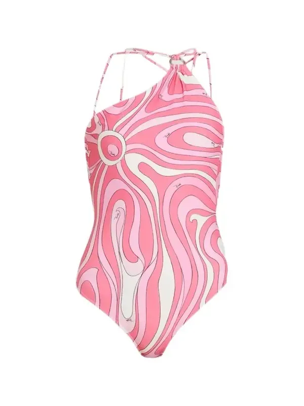 Women's One-Shoulder Printed One-Piece Swimsuit