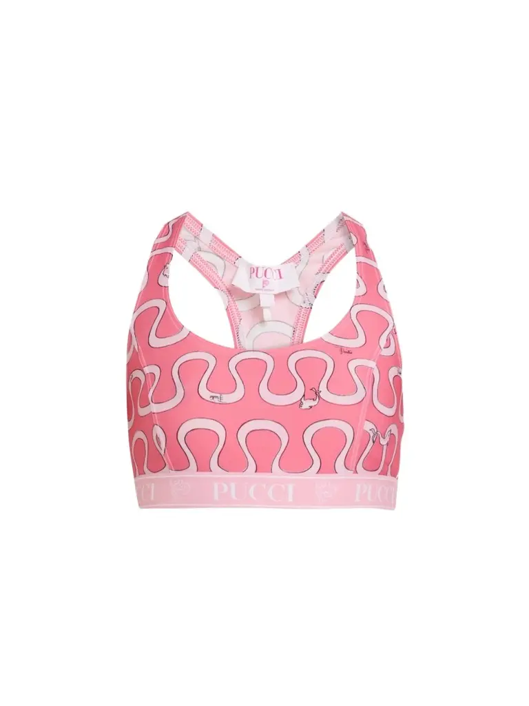 Women's Printed Logo Sports Bra