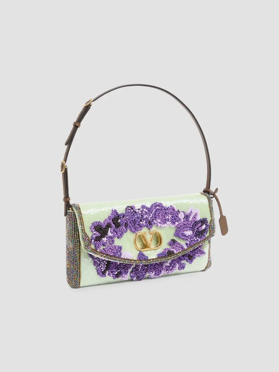 Valentino Women's DeVain Small Embroidered Shoulder Bag | Thumbnail 3 Valentino Women's DeVain Small Embroidered Shoulder Bag | Thumbnail 3