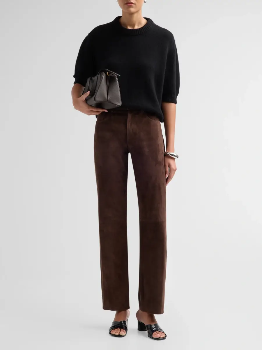 ARMA Women's Jean Suede Straight-Leg Pants | Thumbnail 2 ARMA Women's Jean Suede Straight-Leg Pants | Thumbnail 2