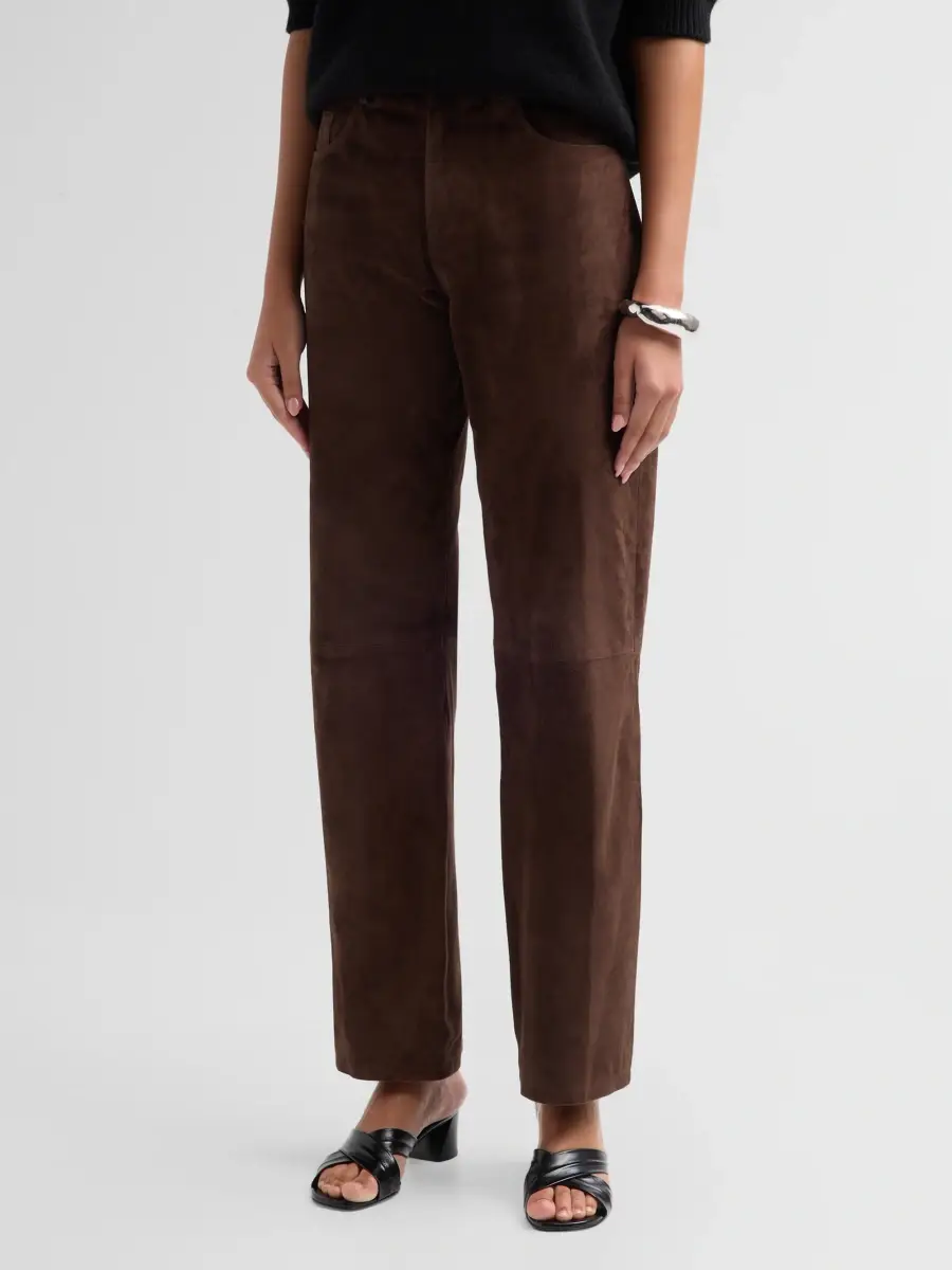 ARMA Women's Jean Suede Straight-Leg Pants | Thumbnail 4 ARMA Women's Jean Suede Straight-Leg Pants | Thumbnail 4
