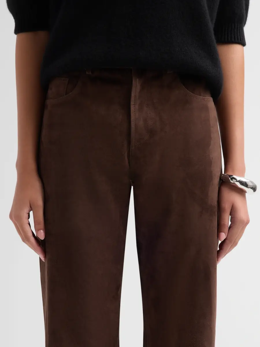 ARMA Women's Jean Suede Straight-Leg Pants | Thumbnail 5 ARMA Women's Jean Suede Straight-Leg Pants | Thumbnail 5