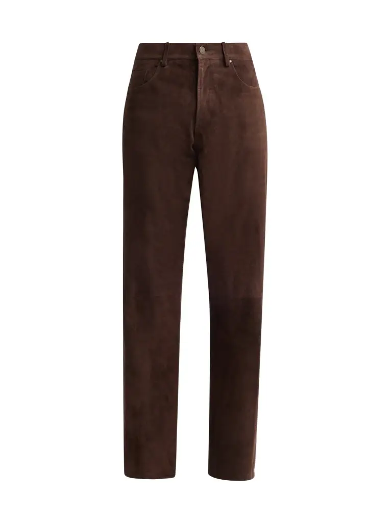 Women's Jean Suede Straight-Leg Pants Women's Jean Suede Straight-Leg Pants
