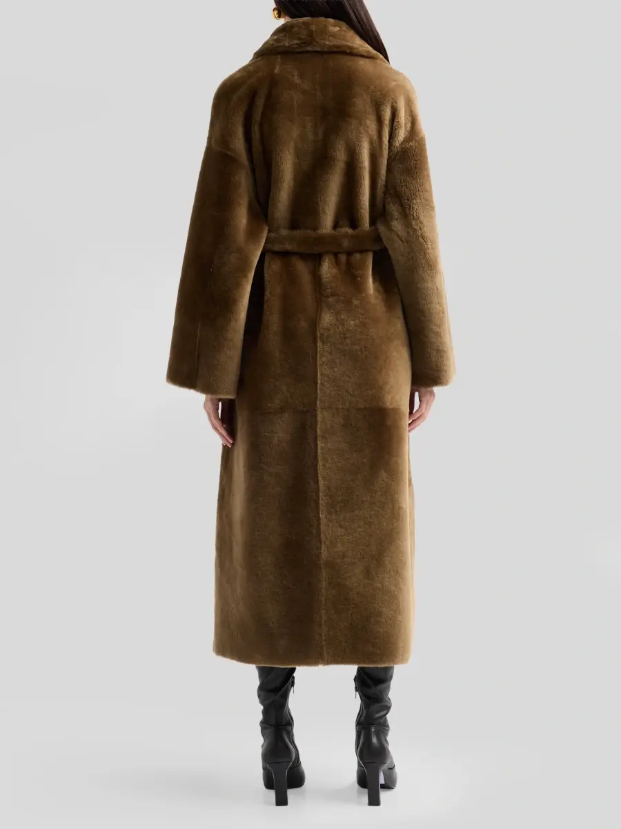 ARMA Women's Rien Reversible Shearling-Leather Longline Coat | Thumbnail 3