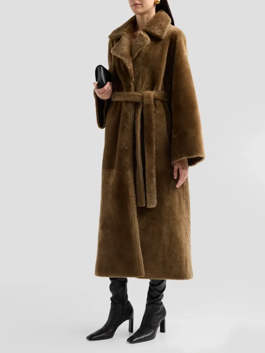 ARMA Women's Rien Reversible Shearling-Leather Longline Coat | Thumbnail 4