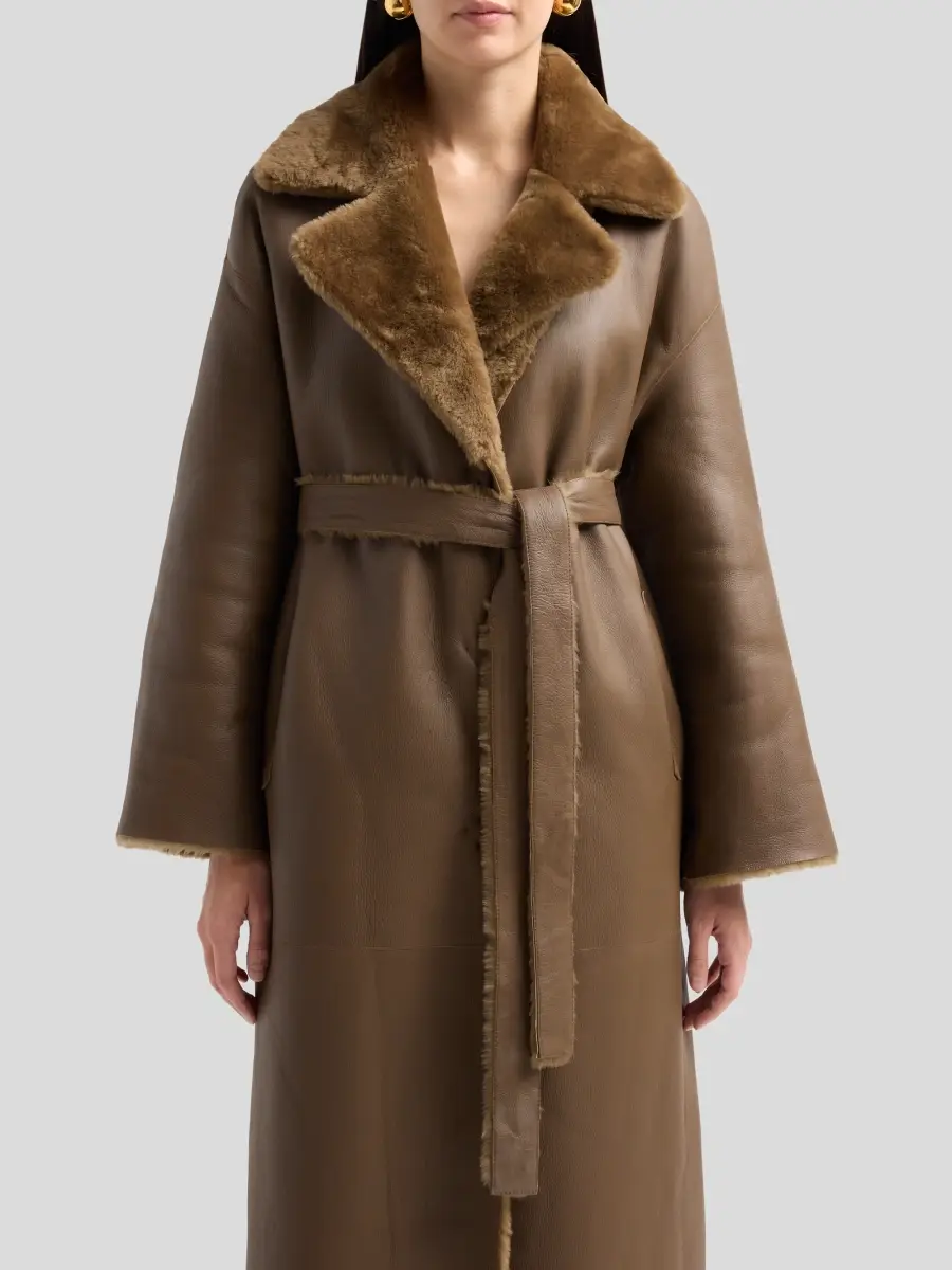 ARMA Women's Rien Reversible Shearling-Leather Longline Coat | Thumbnail 5