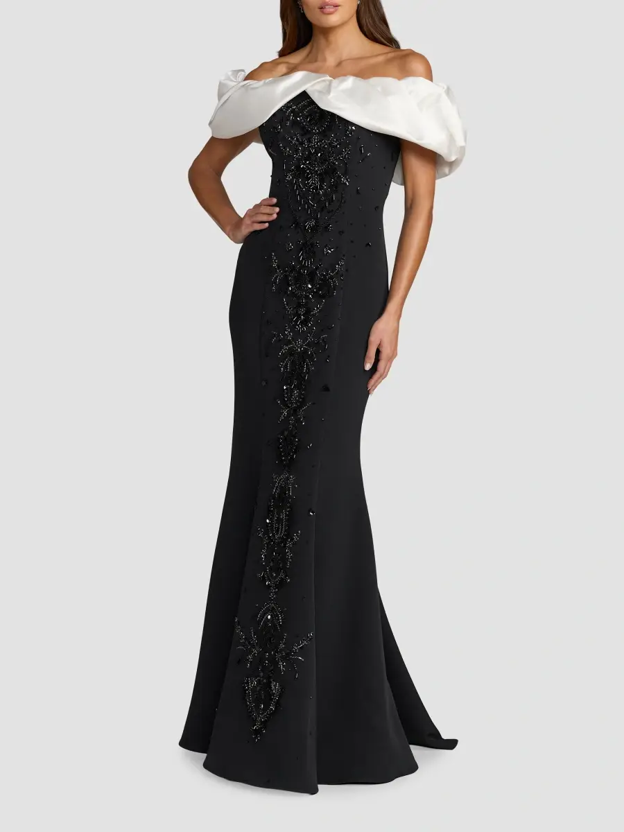 Mac Duggal Women's Embellished Crêpe Off-the-Shoulder A-Line Gown | Thumbnail 2