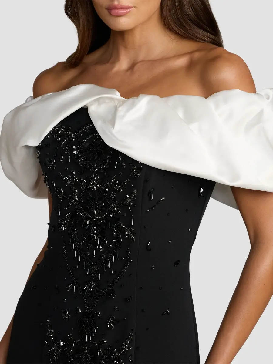 Mac Duggal Women's Embellished Crêpe Off-the-Shoulder A-Line Gown | Thumbnail 4