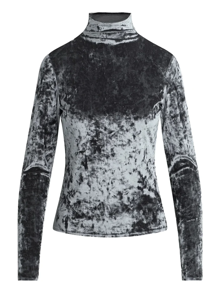 Joe's Jeans Women's The Tony Turtleneck Velvet Long-Sleeve Top