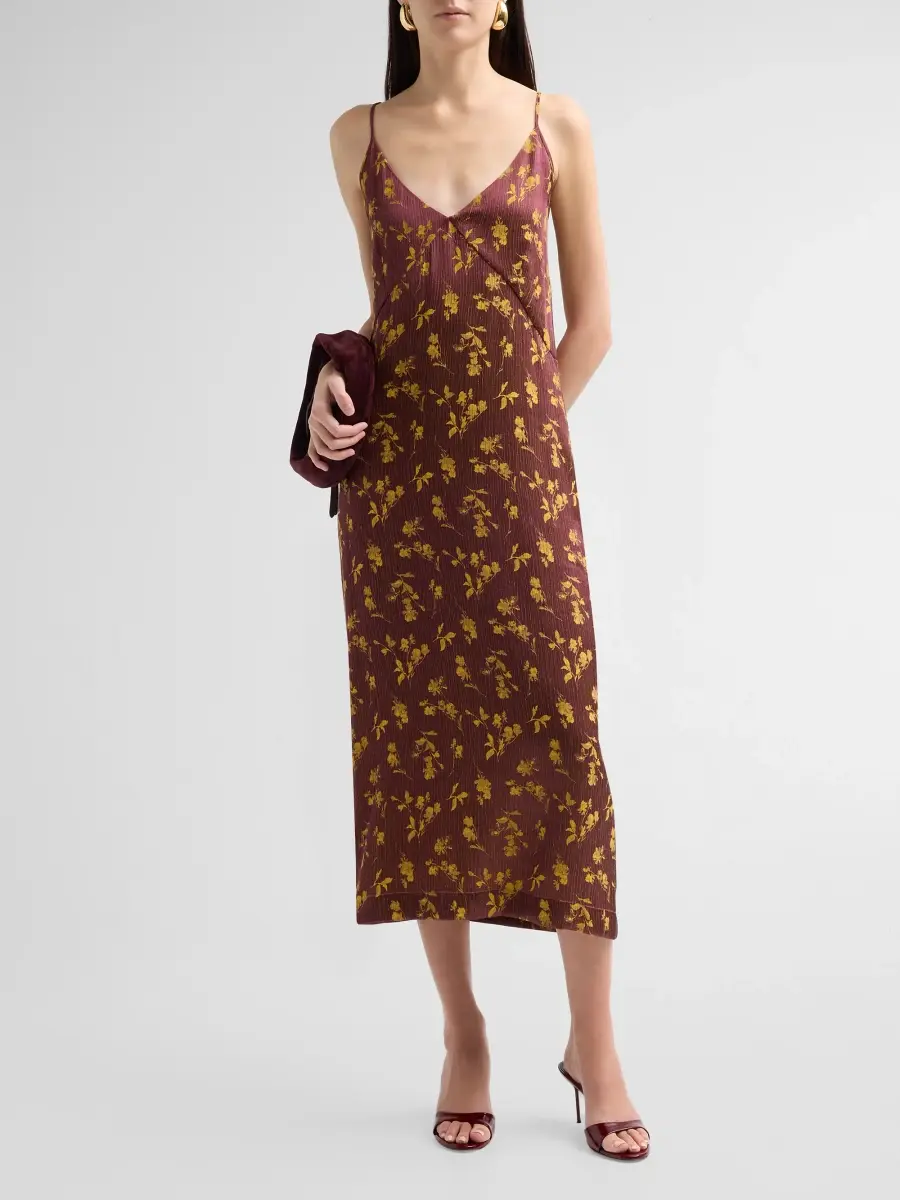 Dries Van Noten Women's Delor Floral Midi Slipdress | Thumbnail 2