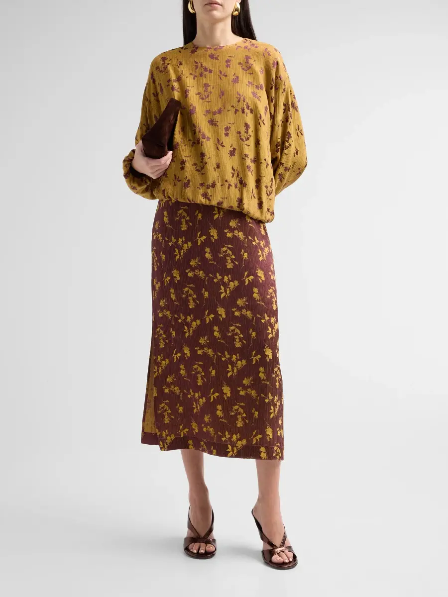 Dries Van Noten Women's Floral Textured Blouse | Thumbnail 2 Dries Van Noten Women's Floral Textured Blouse | Thumbnail 2