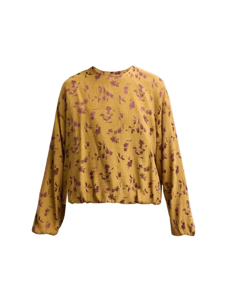 Women's Floral Textured Blouse Women's Floral Textured Blouse