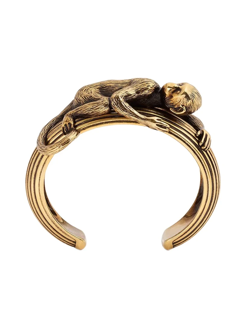 Khaite Monkey Bracelet In Antique Gold