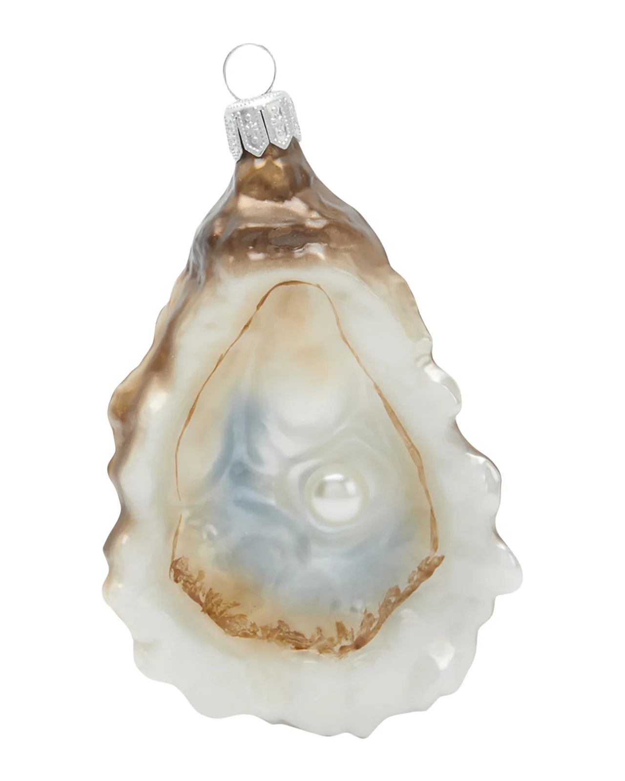Bergdorf Goodman Oyster with Pearl Christmas Ornament