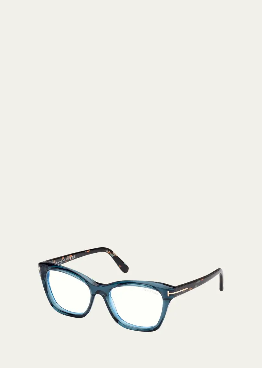 Tom Ford Blue Filtering Acetate Cat-Eye Glasses | Thumbnail 2