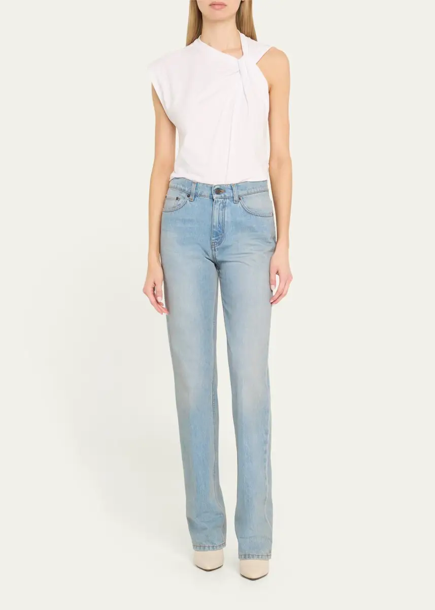 Isabel Marant Nayda Twisted Cap-Sleeve T-Shirt | Thumbnail 2