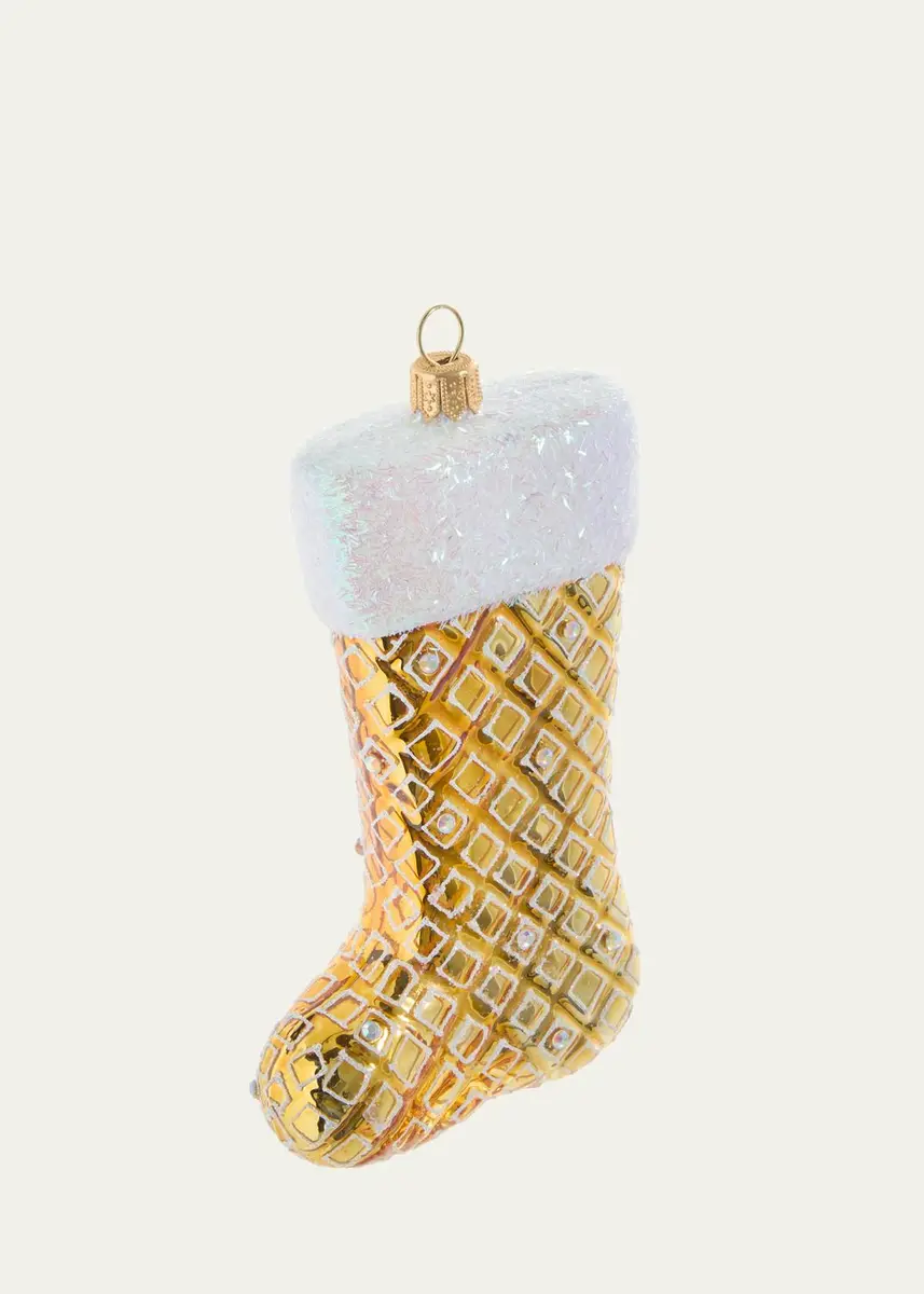 Bergdorf Goodman Golden Stocking Christmas Ornament | Thumbnail 2 Bergdorf Goodman Golden Stocking Christmas Ornament | Thumbnail 2