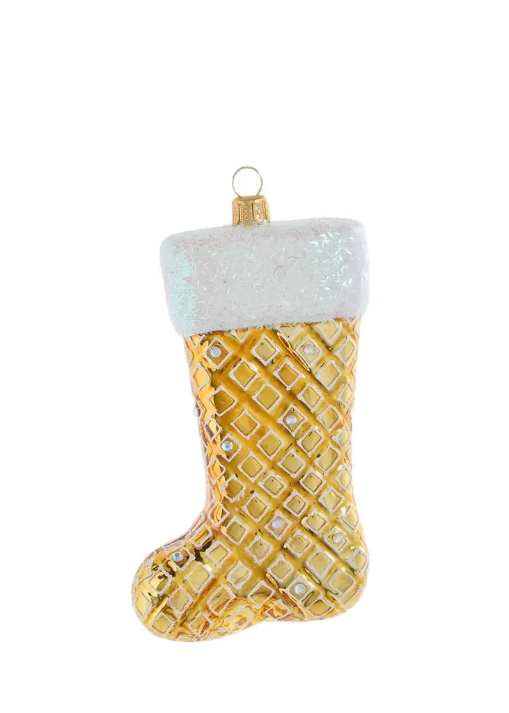Bergdorf Goodman Golden Stocking Christmas Ornament