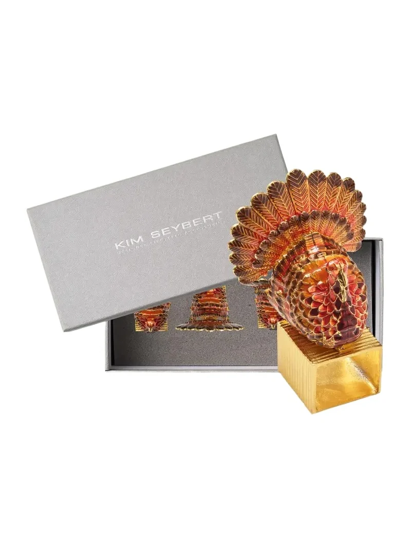 Kim Seybert Turkey Trot Napkin Rings, Set of 4