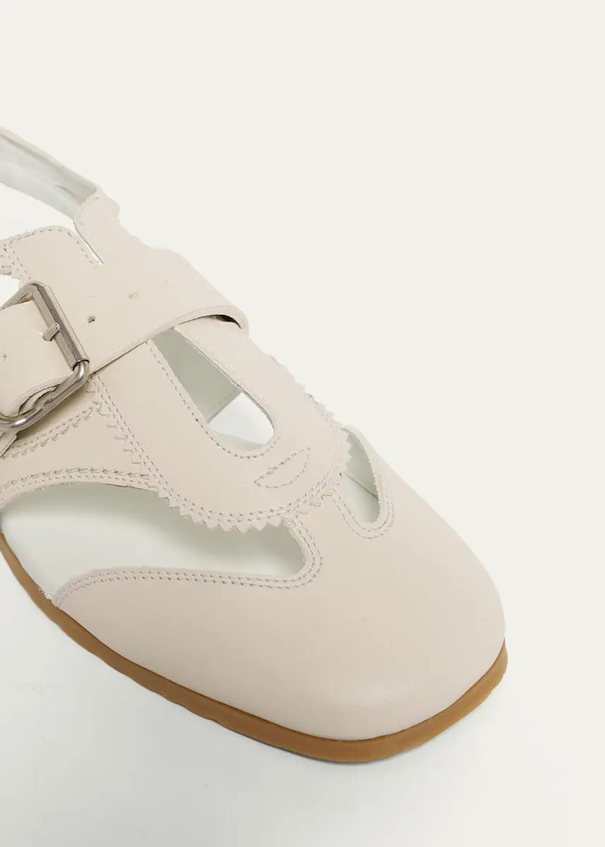 Dries Van Noten Cutout Leather Flats | Thumbnail 3 Dries Van Noten Cutout Leather Flats | Thumbnail 3
