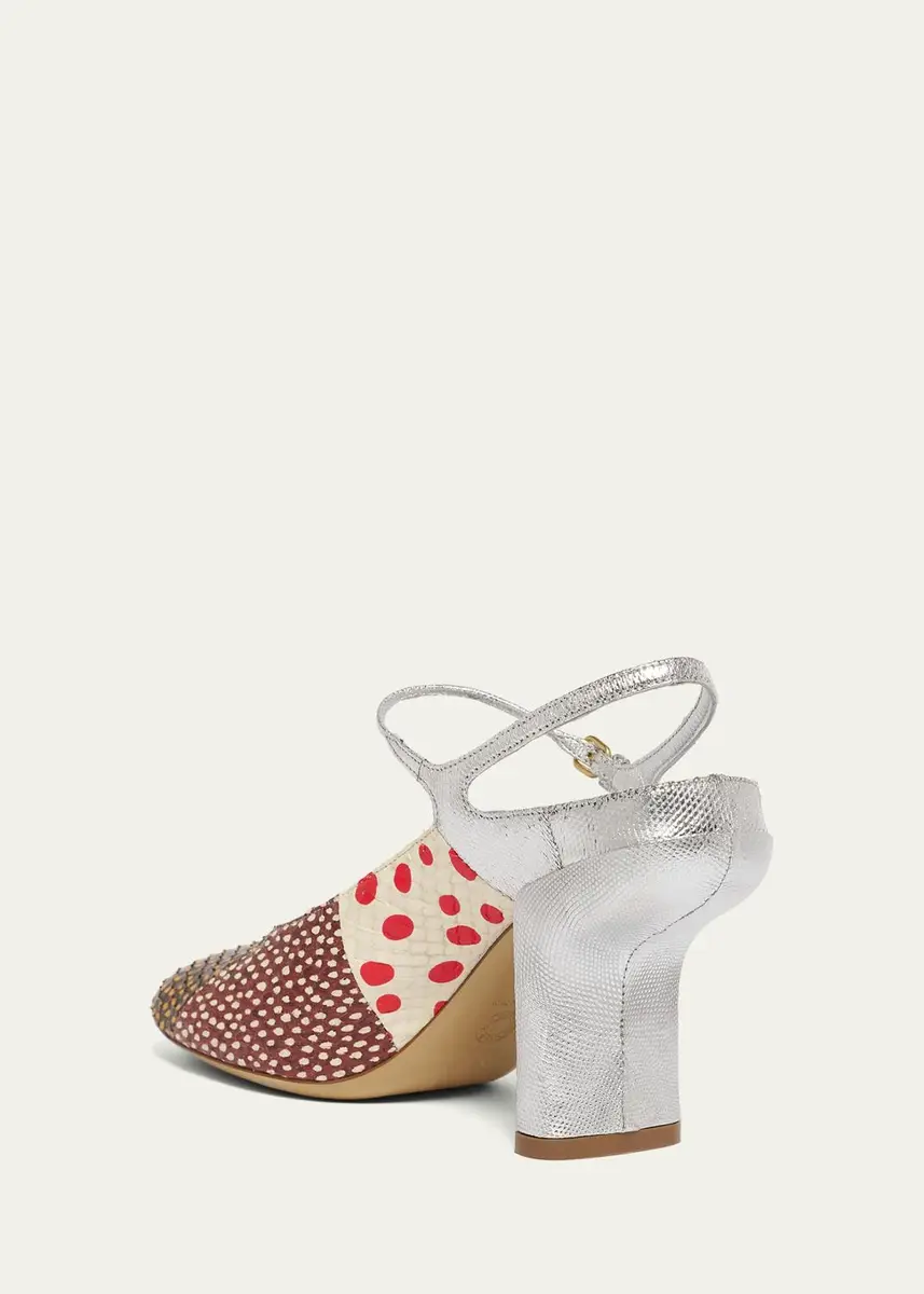 Dries Van Noten 100mm Mixed Printed Leather Pumps | Thumbnail 2