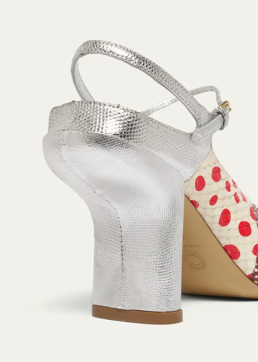 Dries Van Noten 100mm Mixed Printed Leather Pumps | Thumbnail 3